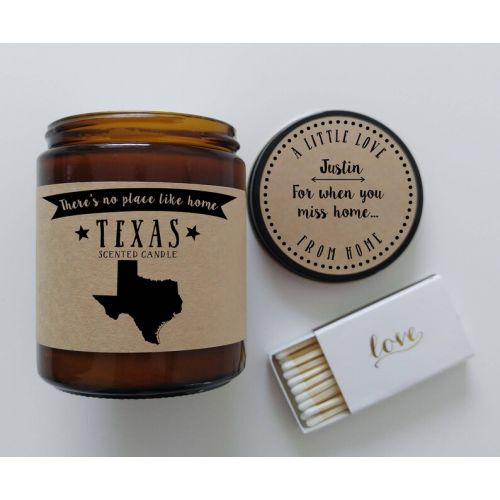  DefineDesignEtc Texas Scented Candle Missing Home Homesick Gift Moving Gift New Home Gift No Place Like Home State Candle Miss You Gift Christmas Gift