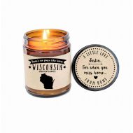 DefineDesignEtc Wisconsin Scented Candle Missing Home Homesick Gift Moving Gift New Home Gift No Place Like Home State Candle Miss You Christmas Gift