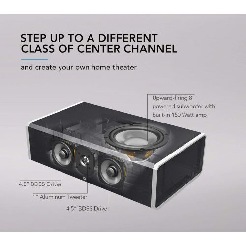  [아마존베스트]Definitive Technology CS-9060 Center Channel Speaker | Built-in 8 150-Watt Powered Subwoofer for Home Theater | High Performance | Premium Sound Quality | Single, Black