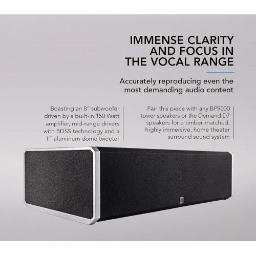  [아마존베스트]Definitive Technology CS-9060 Center Channel Speaker | Built-in 8 150-Watt Powered Subwoofer for Home Theater | High Performance | Premium Sound Quality | Single, Black