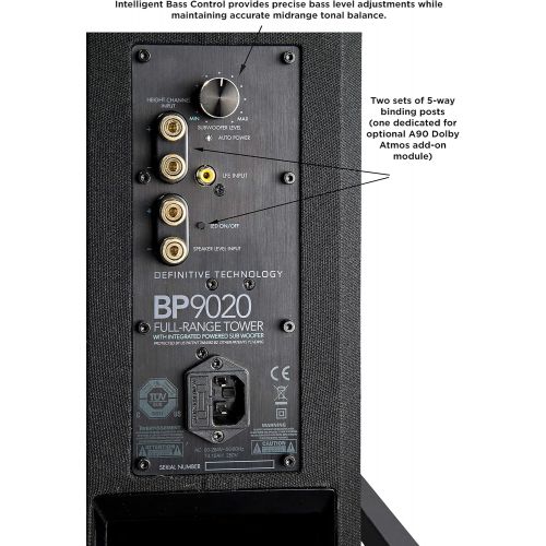  [아마존베스트]Definitive Technology BP9020 & CS9040 - 2 Floor Standing Speakers (3.5 Drivers) Plus 1 Center Channel Speaker | Premium Sound - Loud Bass | Front & Rear Arrays | Integrated 8 Subwo
