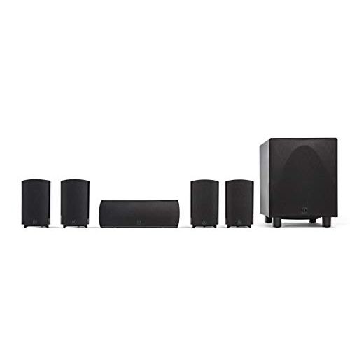  Definitive Technology ProCinema 6D - Compact 5.1 Channel Home Theater Speaker System (2019 Model) 250-Watt Powered Subwoofer, Center Channel + 4 Speakers Sleek, Modern Looks Match