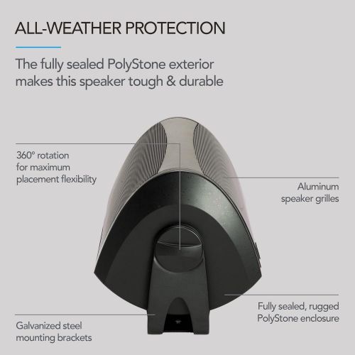  Definitive Technology AW 5500 All Weather Speaker with Bracket - Each (Black)