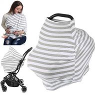 Defino Nursing Cover for Breastfeeding, Baby Car Seat Covers, Multi Use Infant Stroller Cover Carseat Canopy, High Chair Cover, Shopping Cart Cover for Babies Boys&Girls Shower Gifts (Str