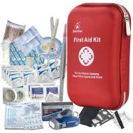 [아마존베스트]DeftGet First Aid Kit - 163 Piece Waterproof Portable Essential Injuries & Red Cross Medical Emergency Equipment Kits : for Car Kitchen Camping Travel Office Sports and Home
