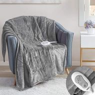 [아마존 핫딜] Degrees of Comfort Electric Heated Throw Blanket | Fast Heating, Plush Microlight, UL Certified & Low EMF Radiation  6ft Cord and 3ft Controller Cable  3 Heat Settings  Easy to