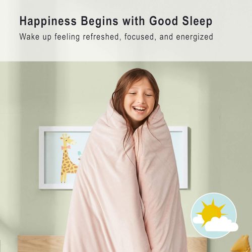  [아마존베스트]Degrees of Comfort Sherpa Weighted Blanket Throw for Kids | Dual-Sided Fuzzy Soft Sherpa & Velvet Plush Fleece | Weighted Throw for One Person Use (40~60lbs) Twin Bed Sofa | 36x48