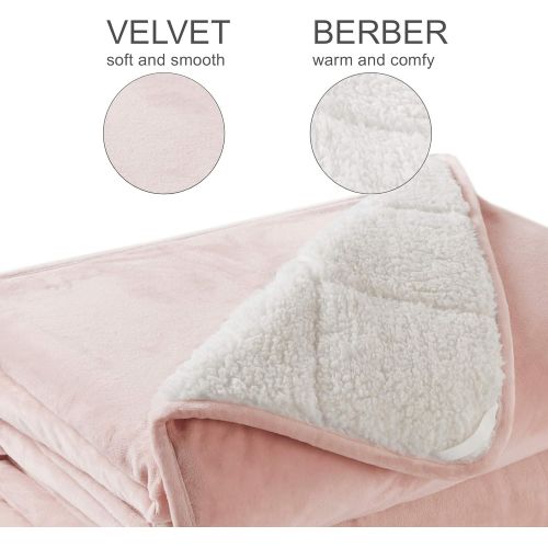  [아마존베스트]Degrees of Comfort Sherpa Weighted Blanket Throw for Kids | Dual-Sided Fuzzy Soft Sherpa & Velvet Plush Fleece | Weighted Throw for One Person Use (40~60lbs) Twin Bed Sofa | 36x48