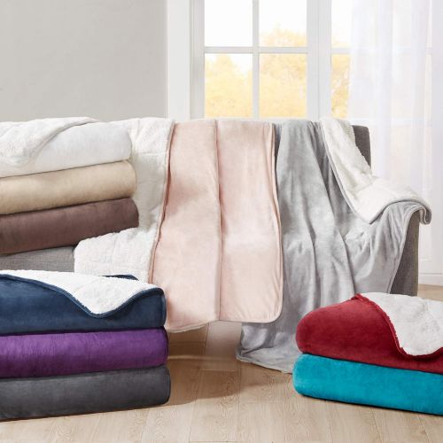  [아마존베스트]Degrees of Comfort Sherpa Weighted Blanket Throw for Kids | Dual-Sided Fuzzy Soft Sherpa & Velvet Plush Fleece | Weighted Throw for One Person Use (40~60lbs) Twin Bed Sofa | 36x48