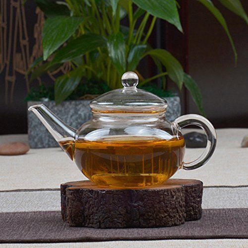  Dehua handmade A Complete of Handmade Glass Chinese Gongfu Tea Set,7 Oz Glass Filtering Tea Maker Teapot and 6 Tea Cups（with One Faircup and One Filter) (teapot)