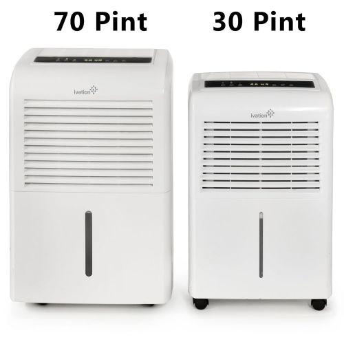  Ivation 30 Pint Energy Star Dehumidifier - Includes Programmable Humidistat, Hose Connector, Auto Shutoff/Restart, Timer, Casters & Washable Air Filter