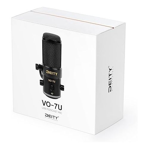  Deity VO-7U Tripod Kit USB Broadcast Microphone Dynamic USB Mic with RGB Lighting Effect for Phones Laptop PS5 XBOX Game Live Stream Conference Broadcast (Standard Black)
