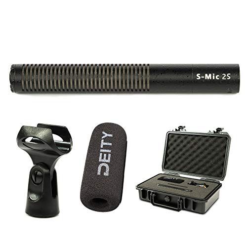  Deity S-Mic 2S Shotgun Microphone, Ultra Low Off-Axis Coloration, Low Inherent Self-Noise, Weather Resistant, RF-Interference Proof, 24V/48V Phantom Powering, Super Cardioid Pickup