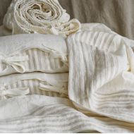 DejavuLinen Linen sheets and pillow shams - soft linen sheet set, white linen - stone washed linen bedding - Full Queen King linen sheet set