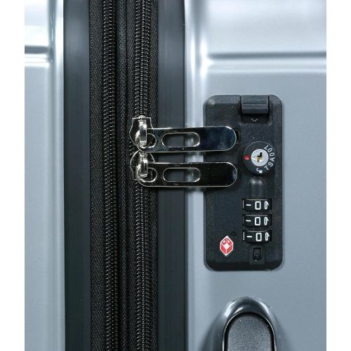  Dejuno Venture 3-Piece Hardside Spinner TSA Lock, Blue