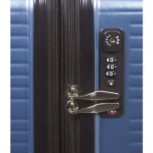  Dejuno Ashford 3-pc Hardside Spinner TSA Combination Lock Luggage Set-Black