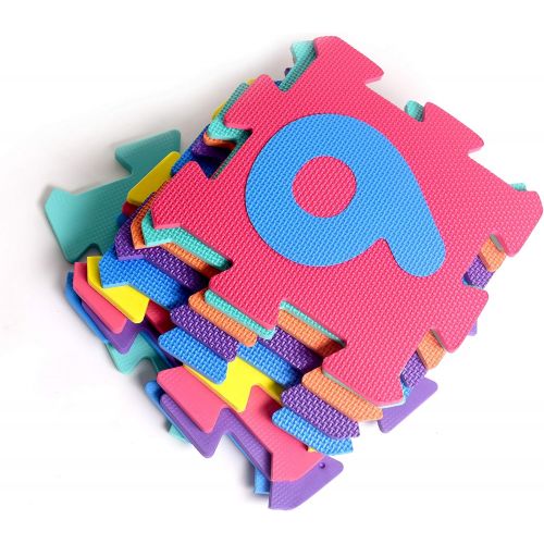  [아마존베스트]Numbers Rubber EVA Foam Puzzle Play Mat Floor. 10 Interlocking playmat Tiles (Tile:12X12 Inch/9 Sq.feet Coverage). Ideal for Crawling Baby, Infant, Classroom, Toddlers, Kids, Gym W