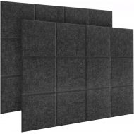 DEKIRU 24 Pack Acoustic Panels, 12 X 12 X 0.4 In Sound Proofing Studio Foam Padding High Density Bevled Edge Tiles Soundproofing Panels, Great for Wall Decoration and Acoustic Trea