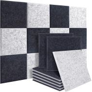 DEKIRU New 12 Pack Acoustic Foam Panels, 12 X 12 X 0.4 Inches Soundproofing Insulation Absorption Panel High Density Beveled Edge Sound Panels, Acoustic Treatment Used in Home&Offi