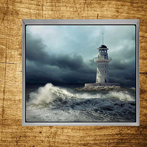  [아마존베스트]Deko Glass Lighthouse Glass Hob Cover with Dots One Piece and two-piece Design Chopping Board, Splash Guard, Serving Platters, Kitchen Background