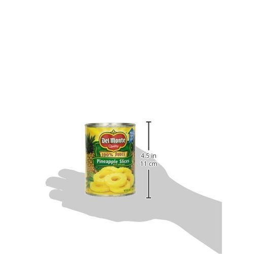  Del Monte Canned Pineapple Slices in 100% Juice, 20-Ounce (Pack of 12)