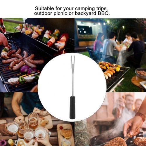  Delaman Grill Fork Set 6Pcs Stainless Steel Hot Pot Fork Outdoor Picnic BBQ Grilling Skewer