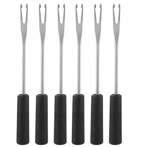  Delaman Grill Fork Set 6Pcs Stainless Steel Hot Pot Fork Outdoor Picnic BBQ Grilling Skewer