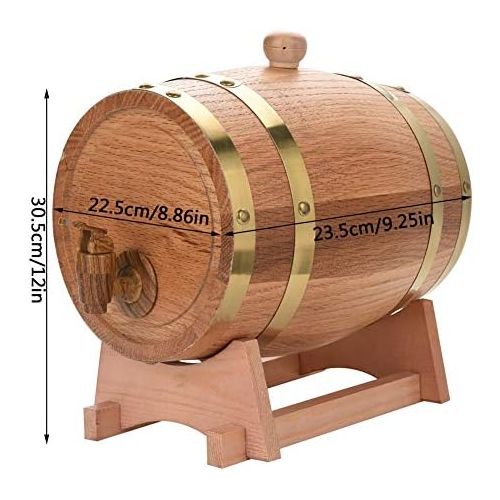  Delaman Fass Wein Eichenfass - Vintage Holz Eichenholz Weinfass fuer Bier Whisky Rum Port, Eichenfaessern (Groesse : 3L)