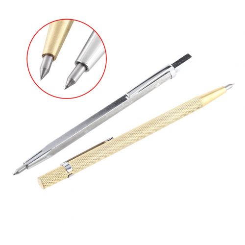  Delaman Manuell Gravierstift Portable Scriber Gravur Werkzeug fuer Metall Holz Glas Stein Kunststoff (Color : Silver)