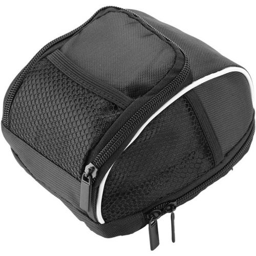  Delaman Bike Frame Bag Black Multi-Function Quick Release Bicycle Cycling Front Frame Tube Handlebar Bag Pouch