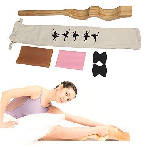  Delaman Ballet Foot Stretch - Wooden Ballet Dance Foot Stretch Stretcher Arch Enhancer with Elastic Band for Ballet Yoga