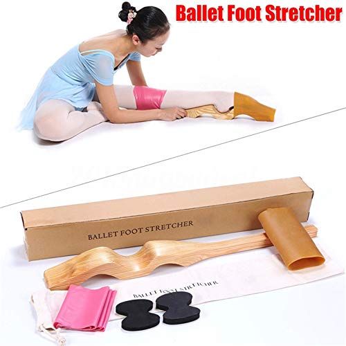  Delaman Ballet Foot Stretch - Wooden Ballet Dance Foot Stretch Stretcher Arch Enhancer with Elastic Band for Ballet Yoga