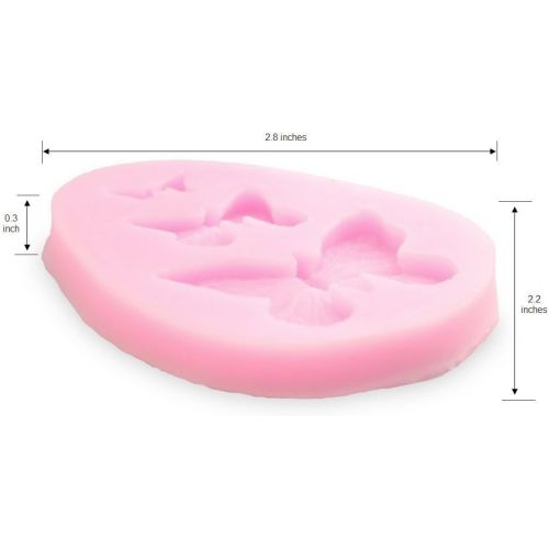  [아마존베스트]Delidge Silicone Fondant Candy Cake Baking Mold For Cake Decorating (butterfly)