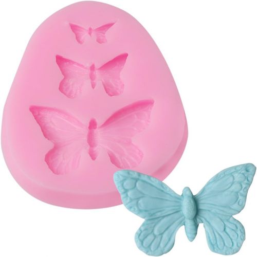  [아마존베스트]Delidge Silicone Fondant Candy Cake Baking Mold For Cake Decorating (butterfly)