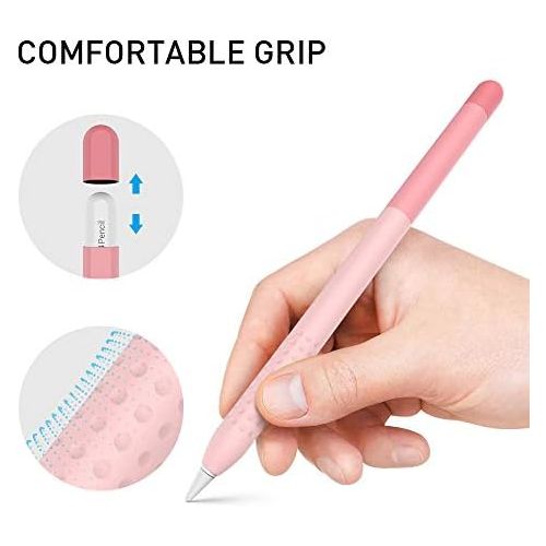  [아마존베스트]Delidigi Gradient Color iPencil Case Sleeve Silicone Cover Accessories Compatible with Apple Pencil 2nd Generation(Gradient Pink)