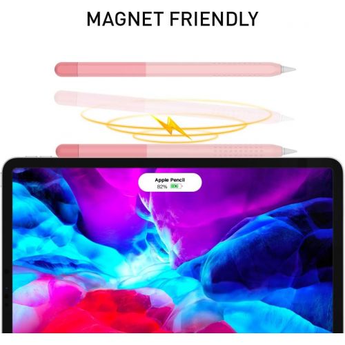  [아마존베스트]Delidigi Gradient Color iPencil Case Sleeve Silicone Cover Accessories Compatible with Apple Pencil 2nd Generation(Gradient Pink)