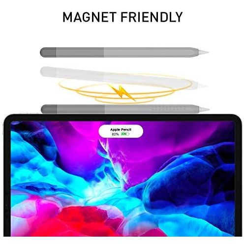  [아마존베스트]Delidigi Gradient Color iPencil Case Sleeve Silicone Cover Accessories Compatible with Apple Pencil 2nd Generation(Gradient Grey)