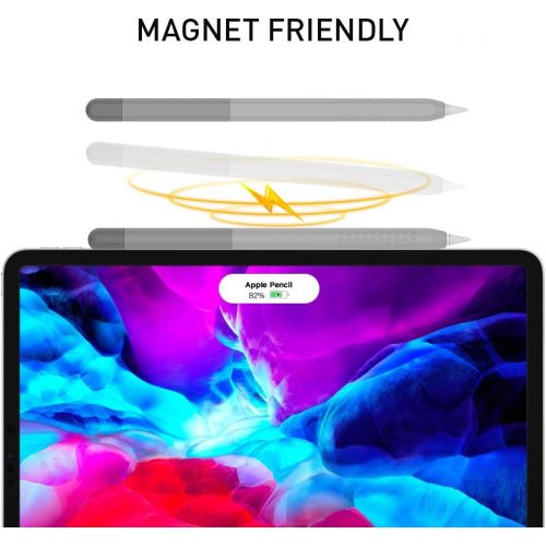 [아마존베스트]Delidigi Gradient Color iPencil Case Sleeve Silicone Cover Accessories Compatible with Apple Pencil 2nd Generation(Gradient Grey)