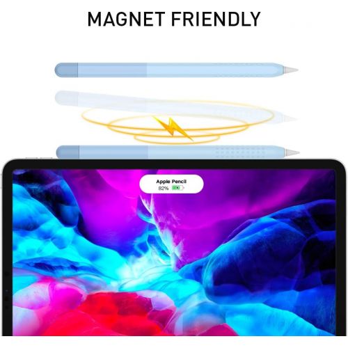  [아마존베스트]Delidigi Gradient Color iPencil Case Sleeve Silicone Cover Accessories Compatible with Apple Pencil 2nd Generation(Gradient Blue)