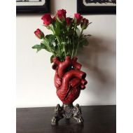 /Dellamorteco Anatomical Heart Vase, Red Finish
