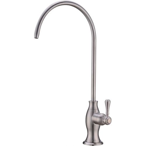  Lead Free Brass Water Filter Faucet Delle Rosa Commercial Water Filtration Faucet for Under Sink Water Filter System Modern Brushed Nickel Kitchen Bar Sink Drinking Water Faucet