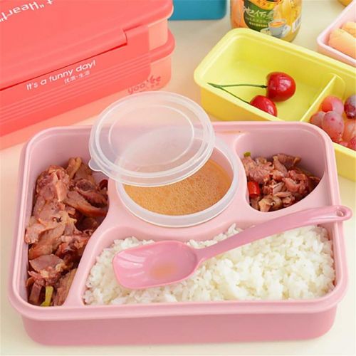  Delleu Ungiftig, geschmacksneutral, schmal, quadratisch, Lunchbox-Set, isoliert, auslaufsicher, fuer Erwachsene und Kinder blau