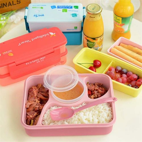  Delleu Ungiftig, geschmacksneutral, schmal, quadratisch, Lunchbox-Set, isoliert, auslaufsicher, fuer Erwachsene und Kinder blau