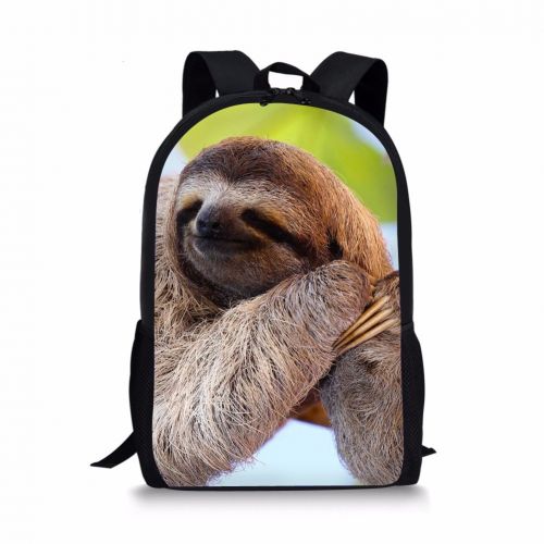  Dellukee School Book Bags For Teens Durable Backpack Kids Shoulder Daypack Sloth Print