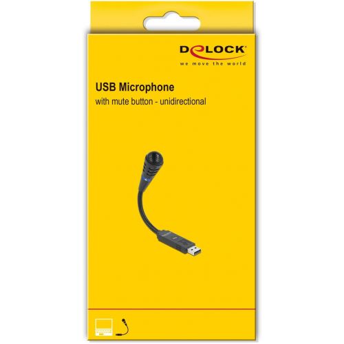  [아마존베스트]Delock USB microphone with gooseneck and mute button.