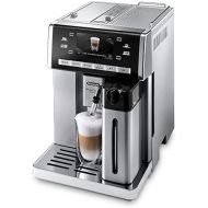 De’Longhi DeLonghi PrimaDonna Exclusive ESAM 6900 Kaffeevollautomat (1350 Watt, 4,6 Zoll TFT-Farbdisplay, integriertes Milchsystem, Kakao/ - Trinkschokoladenfunktion, Edelstahlgehaeuse) silbe