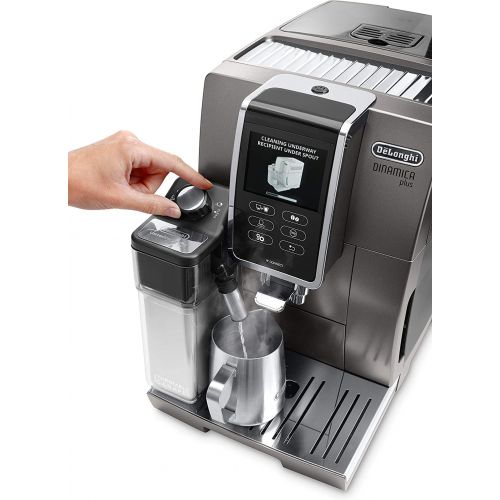 드롱기 De’Longhi DeLonghi Dinamica Plus ECAM 370.95.T fully automatic coffee machine 3.5 touchscreen integrated milk system coffee pot function 3 user profiles App control