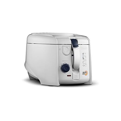 드롱기 De’Longhi DeLonghi F 28.311.W1 Rotofritteuse |Roto-Fry-System fuer 50 % weniger OEl | Easy Clean System | Antihaft-Beschichtung | Fester Frittierbehalter | OElablauffunktion | weiss