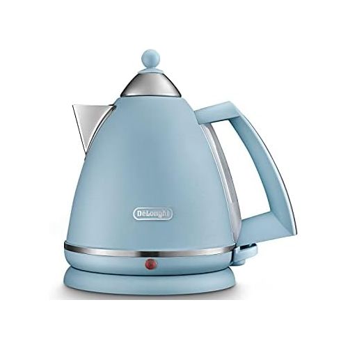 드롱기 De’Longhi DeLonghi Argento Flora Wasserkocher KBX2016.AZ | 1,7 L | Herausnehmbarer Kalkfilter | Agave Blue