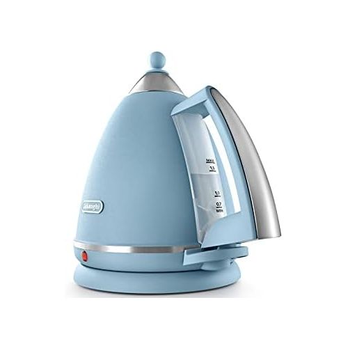 드롱기 De’Longhi DeLonghi Argento Flora Wasserkocher KBX2016.AZ | 1,7 L | Herausnehmbarer Kalkfilter | Agave Blue